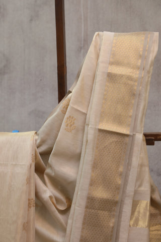 Beige Maheshwari Tissue Silk Saree - SRBMTSS219