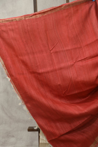 Cream Hand-Painted Tussar Silk Saree - SRCHPTSS987