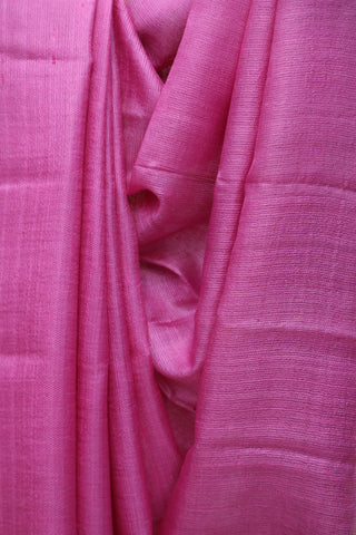 Rose Pink Tussar Silk Saree - SRRPSS861