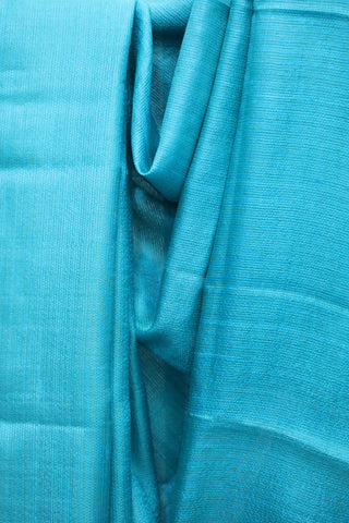 Turquoise Tussar Silk Saree - SRTTSS857