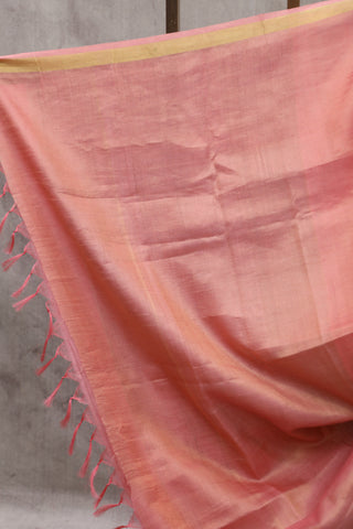 Pink Tussar Silk Saree - SRPTSS858