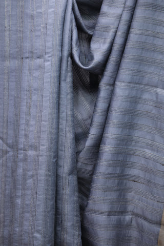 Grey Tussar Silk Saree - SRGTSS856