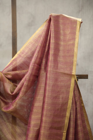 Purple Tussar Silk Saree - SRPTSS924