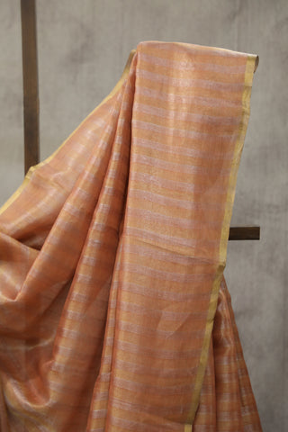 Pink Tussar Silk Saree - SRPTSS927