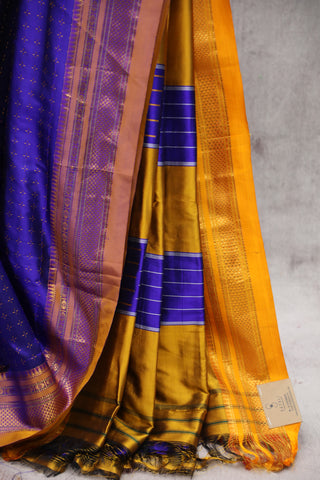 Royal Blue Silk Ilkal Saree - SRBSIS97