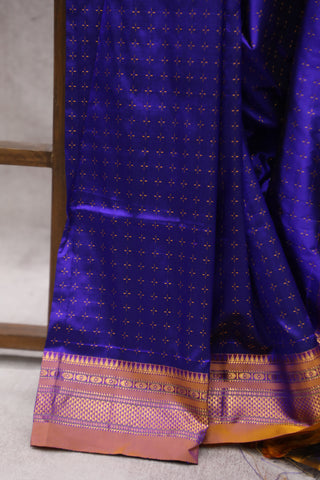 Royal Blue Silk Ilkal Saree - SRBSIS97