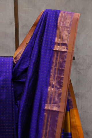 Royal Blue Silk Ilkal Saree - SRBSIS97