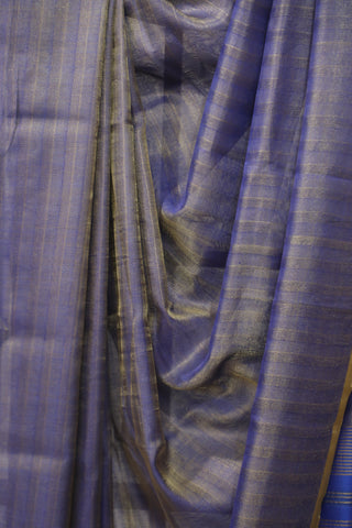 Two Tone Blue Tussar Silk Saree - SRTTBTSS955