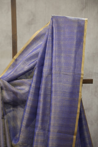 Two Tone Blue Tussar Silk Saree - SRTTBTSS955