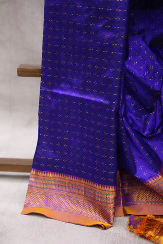 Blue Silk Ilkal Saree - SRBSIS93