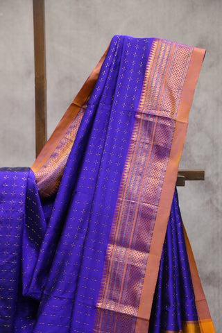 Blue Silk Ilkal Saree - SRBSIS93