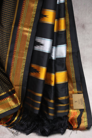 Black Silk Ilkal Saree - SRBSIS100