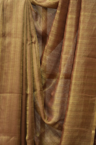 Two Tone Gold Tussar Silk Saree - SRTTGTSS954