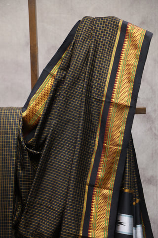 Black Silk Ilkal Saree - SRBSIS100