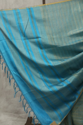 Blue Tussar Silk Saree - SRBTSS923