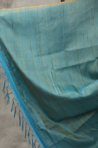 Blue Tussar Silk Saree - SRBTSS923