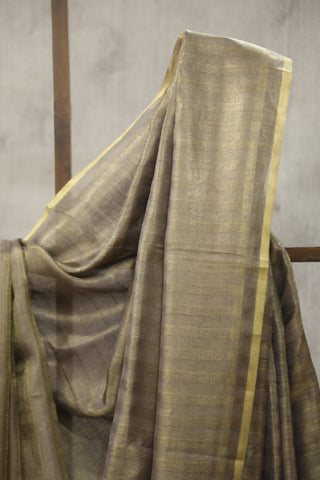 Lavender Tussar Silk Saree - SRLTSS925