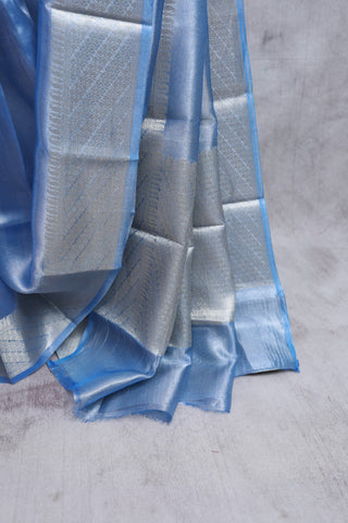 Blue Banarasi Tissue Silk Saree-SRBBTSS6