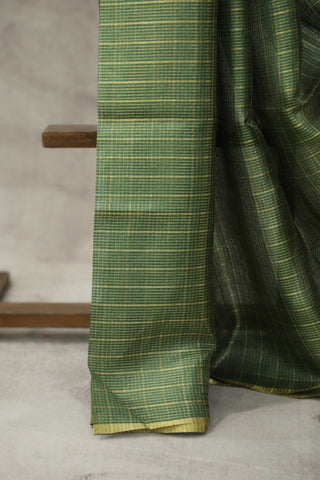 Green Tussar Silk Saree - SRGTSS922