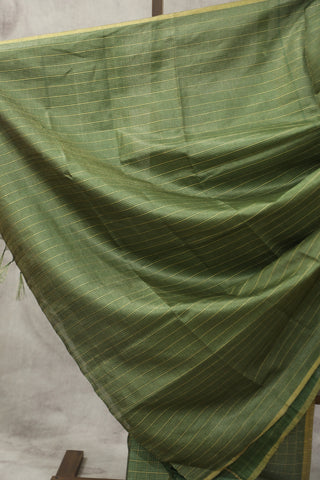 Green Tussar Silk Saree - SRGTSS922