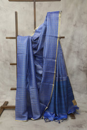 Blue Tussar Silk Saree - SRBTSS921