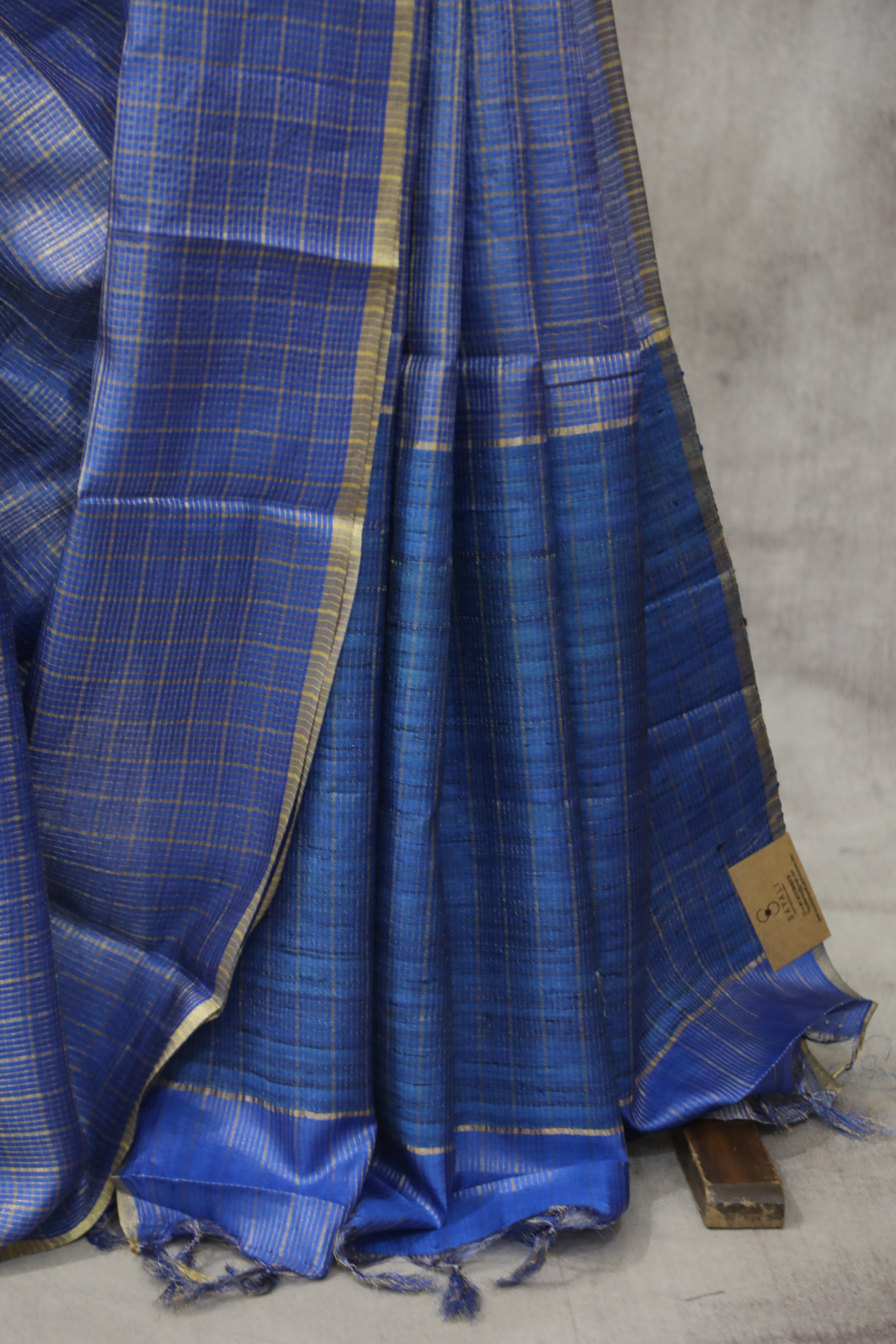 Blue Tussar Silk Saree - SRBTSS921