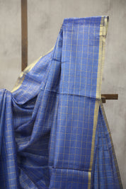 Blue Tussar Silk Saree - SRBTSS921