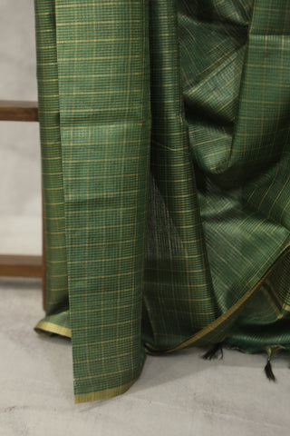 Green Tussar Silk Saree - SRGTSS916