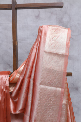 Peach Banarasi Tissue Silk Saree-SRPBTSS7