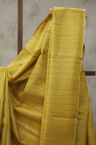 Yellow Tussar Silk Saree - SRYTSS935