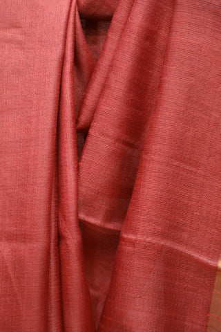 Peach Tussar Silk Saree - SRPTSS91EX