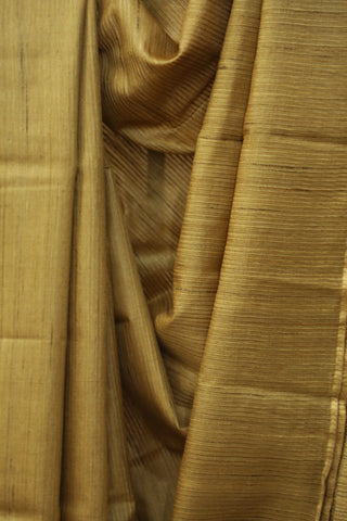 Mustard Yellow Tussar Silk Saree - SRMYTSS936