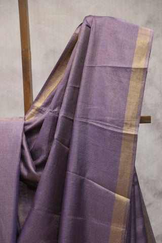 Purple Tussar Silk Saree - SRPTSS138EX