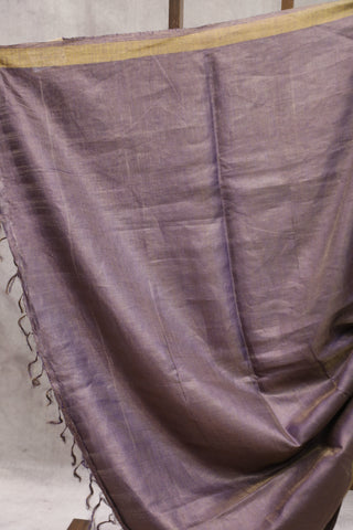 Purple Tussar Silk Saree - SRPTSS138EX