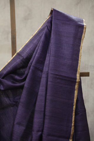 Purple Tussar Silk Saree - SRPTSS928