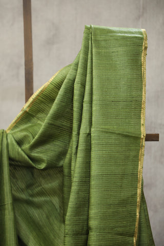 Green Tussar Silk Saree - SRGTSS937