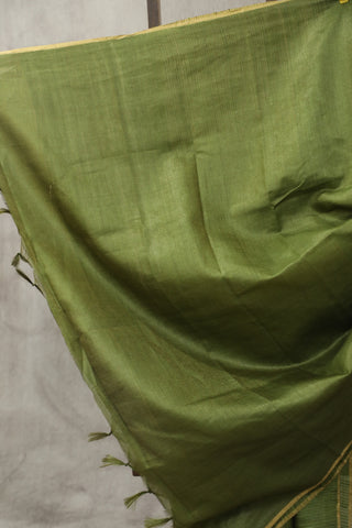 Green Tussar Silk Saree - SRGTSS937