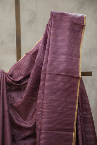 Purple Tussar Silk Saree - SRPTSS939