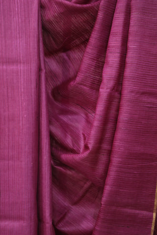 Rani Pink Tussar Silk Saree - SRRPTSS934