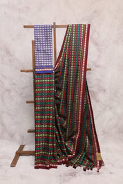 Multicolor Hathi Mor Khun Saree - SRMHMKS42