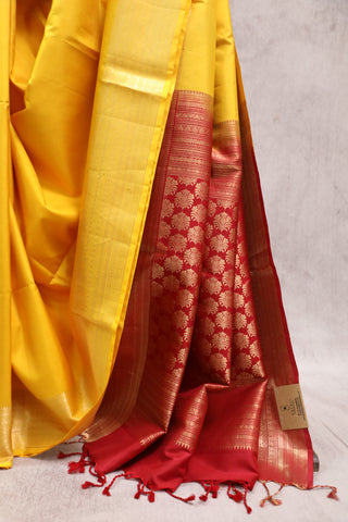 Mustard Yellow Soft Silk Saree - SRYSSS216