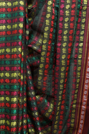 Multicolor Hathi Mor Khun Saree - SRMHMKS42