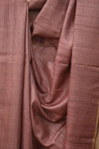 Mauve Tussar Silk Saree - SRMTSS932