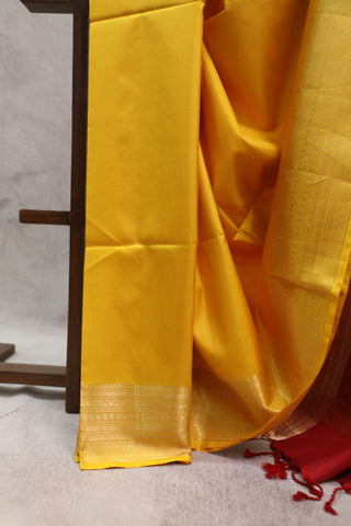 Mustard Yellow Soft Silk Saree - SRYSSS216