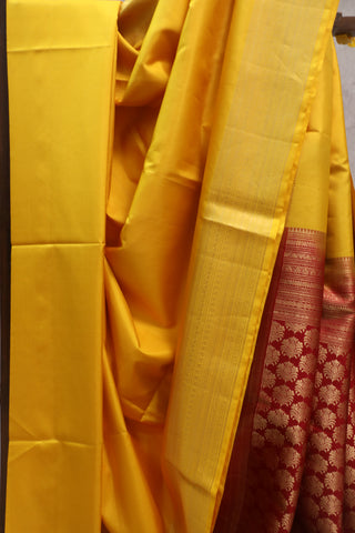 Mustard Yellow Soft Silk Saree - SRYSSS216