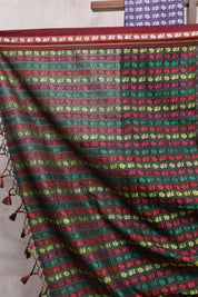 Multicolor Hathi Mor Khun Saree - SRMHMKS42