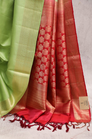 Pastel Green Soft Silk Saree - SRPGSSS214