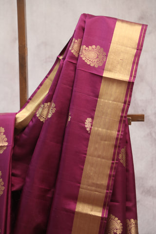 Wine Soft Silk Saree - SRWSSS220