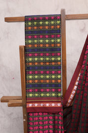 Black-Pink Hathi Mor Khun Saree - SRBPHMKS41