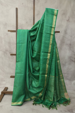 Green Tussar Silk Saree - SRGTSS949